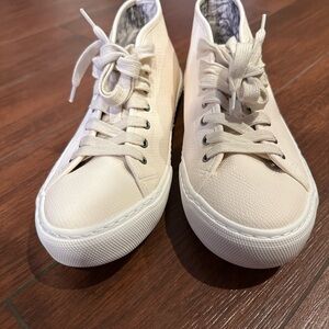 Cream High-Top Sneakers
